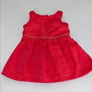Janie and Jack Baby Girl Hot Pink Sleeveless Quilted Flower Dress 6-12 Months